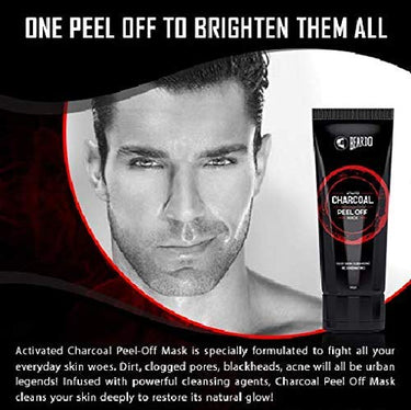 BEARDO Activated Charcoal Peel Off Mask, 100g (100gm) and Streax Hair Serum, 100ml